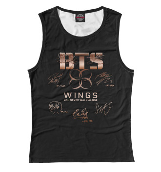Майка для девочек BTS Wings автографы