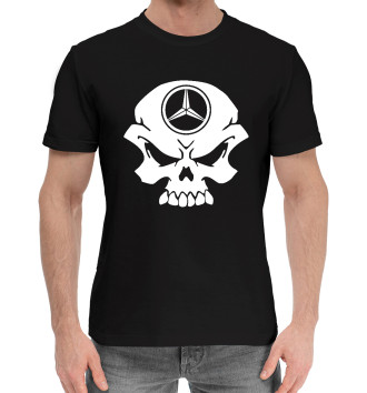 Мужская Хлопковая футболка Mercedes-Benz (череп)
