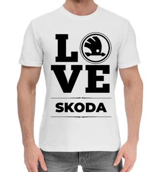Мужская Хлопковая футболка Skoda Love Classic