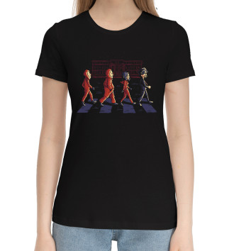 Женская Хлопковая футболка Money Heist Beatles