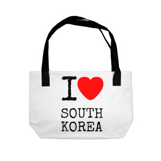 Пляжная сумка I love South Korea