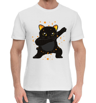 Мужская Хлопковая футболка Cat